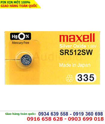 Maxell SR512SW; Pin Maxell SR512SW silver oxide 1.55V chính hãng Maxell Nhật